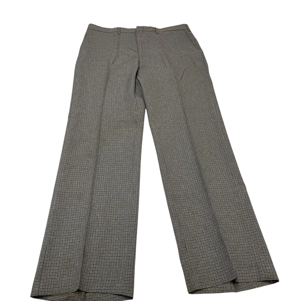 Vintage Magic Stretch Pants By Haggar Blue Check Mens 36x31 Retro Rockabilly 70s